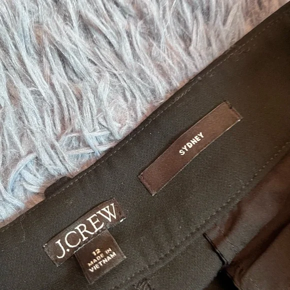 J.Crew Sydney Wide Leg Four Way Stretch Cropped Pants Black Size 12 - Picture 3 of 7